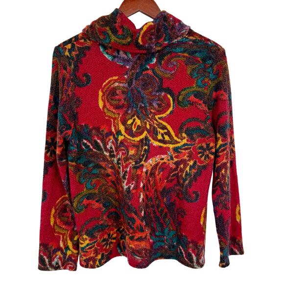 Habitat Sz Small Wearable Art Knit Sweater Blouse Shirt Top Christmas Artsy - Picture 7 of 7